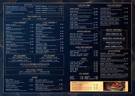 Menu 2024 Harana Turkish Restaurant In London Thefork