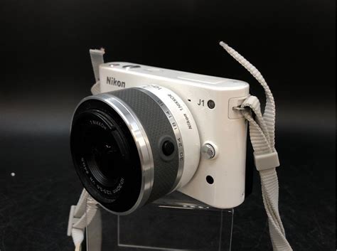 White Nikon 1 J1 Mirrorless Digital Camera With 10 30mm Vr Zoom Lens