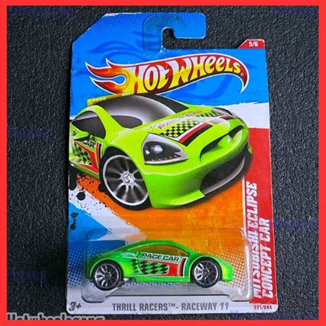 Hot Wheels Mitsubishi Eclipse Concept Car Thrill Racers Collections Series Green Model