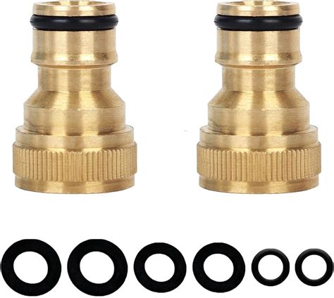 2 Pack Brass Garden Hose Tap Connector 1 2 Inch Brass Female Threaded