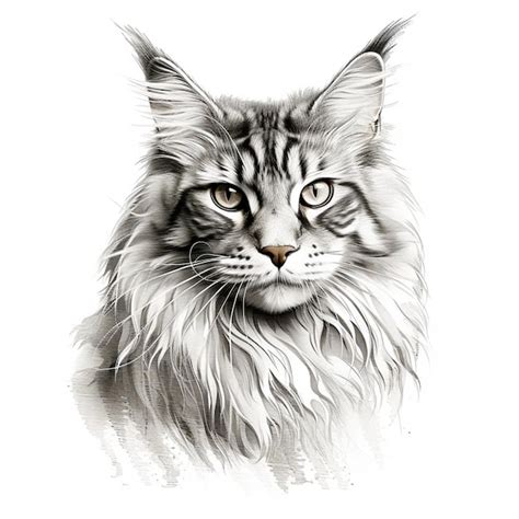 Vector De Gato Maine Coon Vector Premium