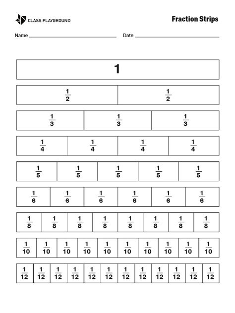 Free Fraction Strip Worksheet Download Free Fraction Strip Worksheet Png Images Free