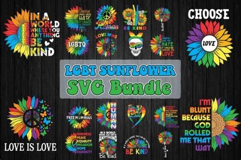 Lgbt Sunflower Svg Bundle Bundle · Creative Fabrica