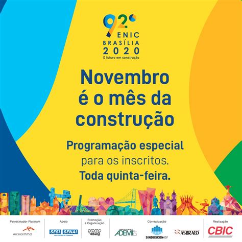 Quintas da CBIC de novembro serão vinculados ao 92º ENIC CBIC