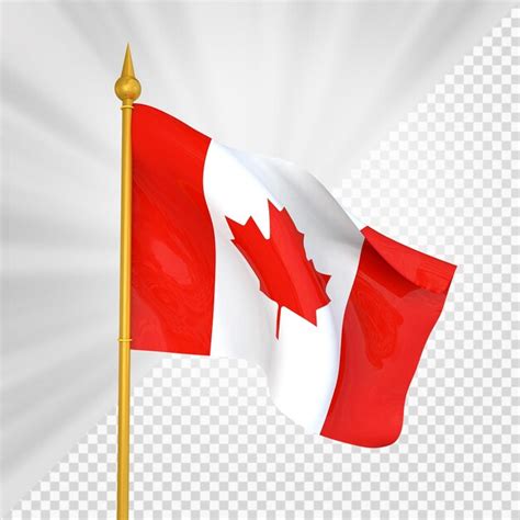 Render D De La Bandera De Canad Archivo Psd Premium