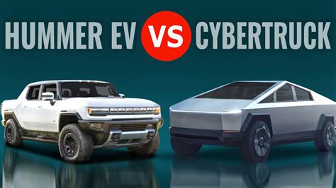 Tesla Cybertruck Vs Hummer Ev Youtube