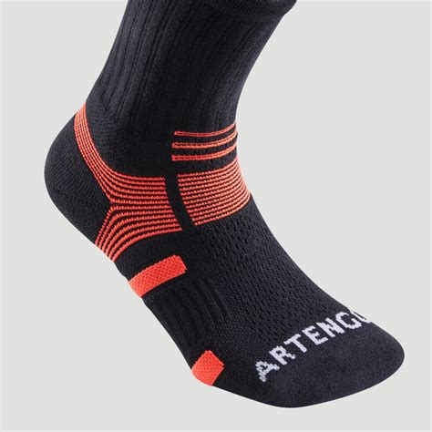 High Sports Socks Tri Pack Rs 560 Blackgrey Artengo Decathlon