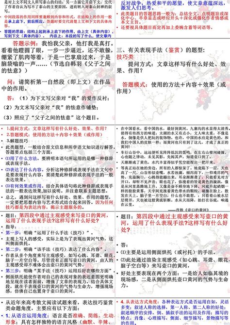 2017高考散文阅读题型及答题模式精讲ppt课件卡卡办公