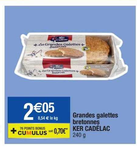 Offre Grandes Galettes Bretonnes Ker Cad Lac Chez Migros France