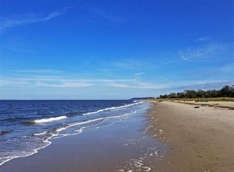 Surf And Beach At Port Monmouth New Jersey 01 Stock Image Image Of