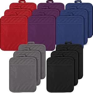 Amazon Zhehao 15 Pcs Cotton Pocket Pot Holders For Kitchen Heat Resistant Cotton Hot Pads