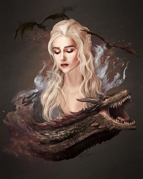 Artstation Daenerys Tagaryen Luke Fitzsimons Mother Of Dragons