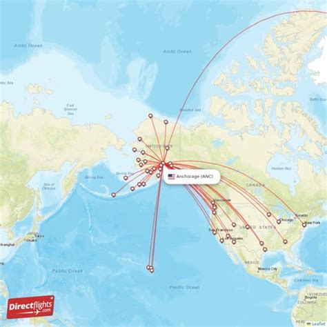 Direct Flights From Anchorage 46 Destinations Anc Usa