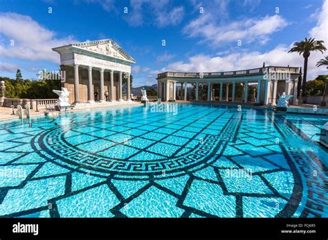 Scenic Neptune Pool in Hearst Castle, California, USA Stock Photo - Alamy