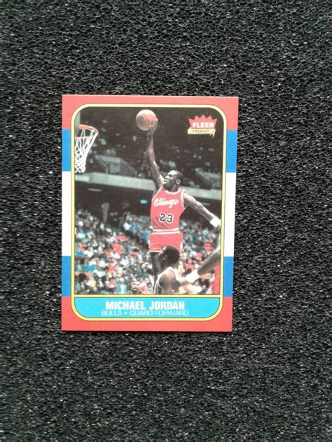 1986 Michael Jordan Fleer Rookie Card Reprint Mint Etsy