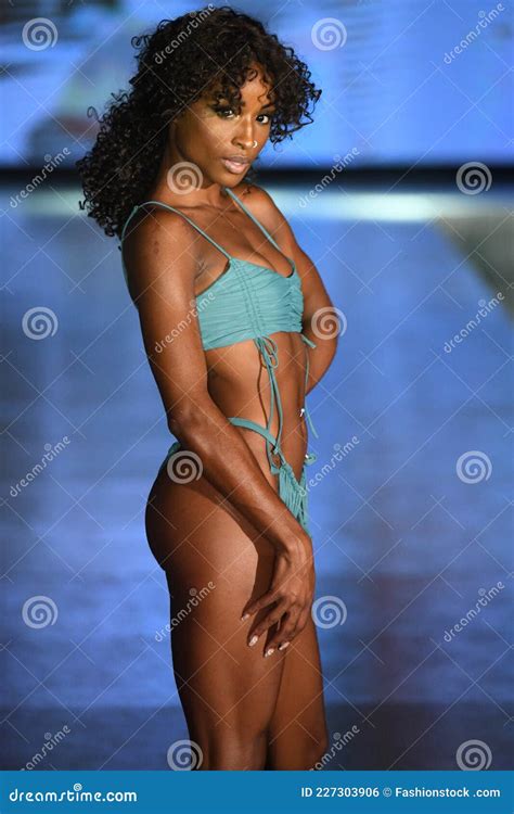 A Model Walks The Runway For Almost Naked Swim Show Editorial Photo Image Of Gorgeous