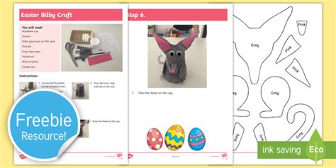 Free Easter Bilby Craft Australian Teacher Made