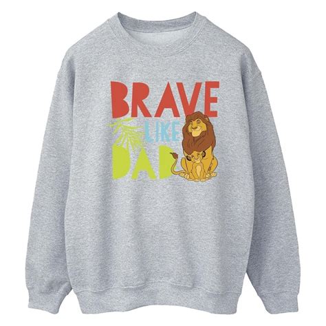 Disney The Lion King Brave Like Dad Gris Textil Sudaderas Mujer 39 65