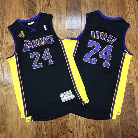 Kobe Bryant #24 Los Angeles Lakers Champion 2009 M&Ness Black Jersey