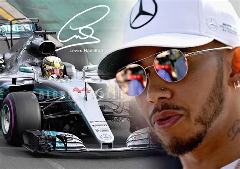 Lewis Hamilton Poster 2017 61 Signed Copy Motivational Formula