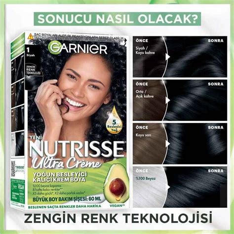 Garnier Nutrisse Ultra Creme Kal C Krem Boya No Siyah