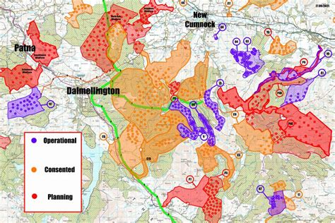 Updated Map Of New Cumnock Scotland Against Spin