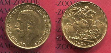 England Great Britain UK Australien Sovereign Goldmünze England 1915 S