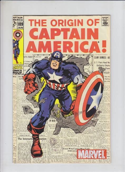 Captain America 109 VG Marvel Legends Action Figure Insert Jack Kirby