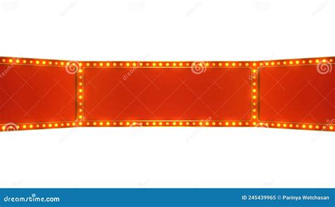 Red Marquee Light Board Sign Retro On White Background Stock Video