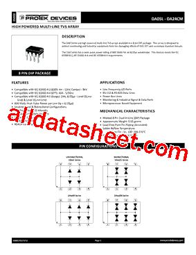 DA05CL Datasheet PDF Protek Devices