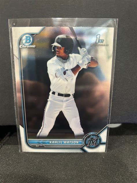 Bowman Chrome Khalil Watson Rookie Card Rc St Bowman Bcp Miami