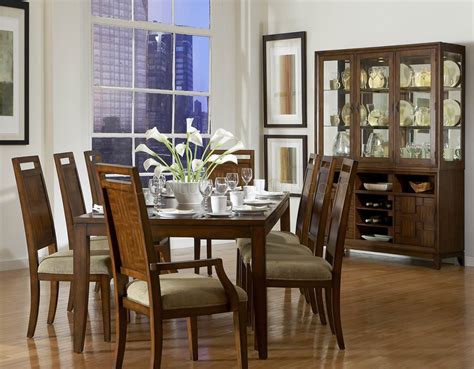 Cherry Finish Modern Dining Room Table w/Optional Items