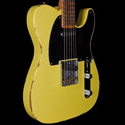 Fender Custom Shop 1952 Telecaster Roasted Heavy Relic Big U Graffiti Yellow Wildcat Guitars