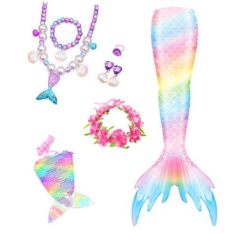 Yuanzi Girls Swimsuit Bathing Suits Bikini Tail Set For Girls Fish Scale Swimsuit Set Walmart