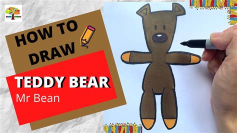 How To Draw Teddy Bear Step By Step Mr Bean Cartoon Youtube