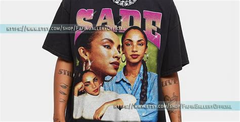 Black Sade Helen Adu Tshirt Sade Adu Vintage Style T Shirt Sade