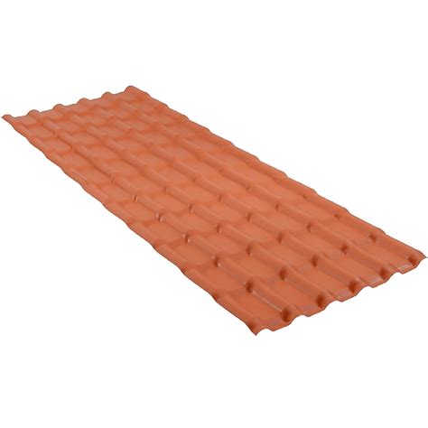 Telha Plan Pvc Colonial Cer Mica Terracota Unid X Cm Ondas