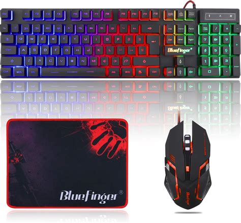 Bluefinger Teclado Rgb Para Juegos Y Rat N Con Retroiluminaci N