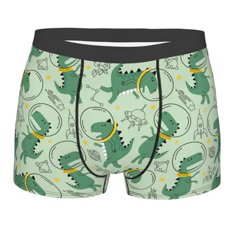 Naloa Cute Dinosaurs In Space Print Mens Underwear Boxers For Men