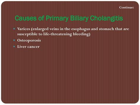 Ppt Primary Biliary Cholangitis Causes Symptoms Daignosis Prevention And Treatment