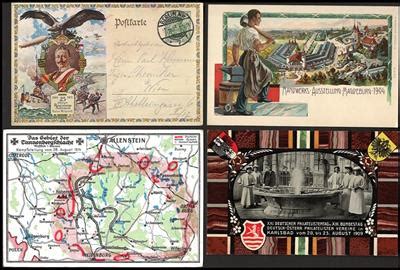 Poststück Partie Poststücke u AK Österr mit Ausland Briefmarken