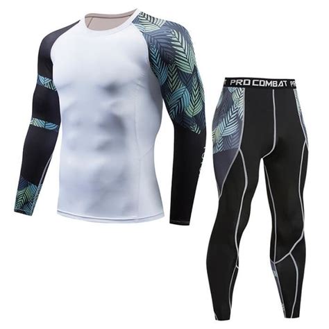 Tenue Compl Te De Compression Homme Pi Ces Maillot Manches Longues