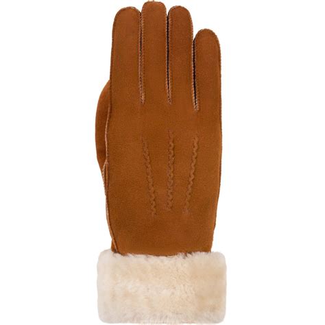 Womens Brown Suede Leather Gloves Warm Lining Schwartz And Von Halen®