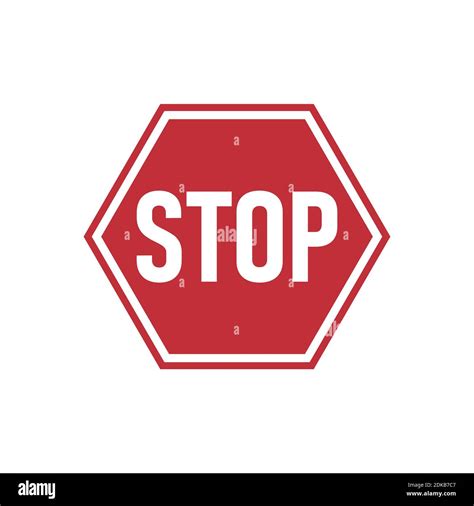 Red Stop Sign Icon Vector Illustration Red Stop Sign Icon With Text