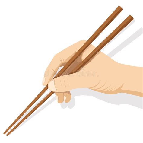 Hand Holding Chopsticks Stock Vector Illustration Of Restaurant 47976498