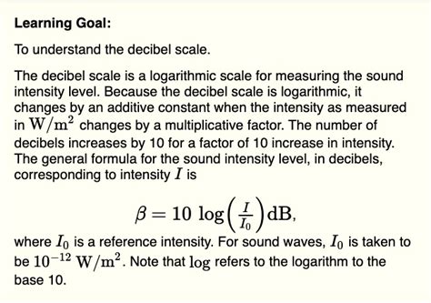 Intensity Of Sound Formula