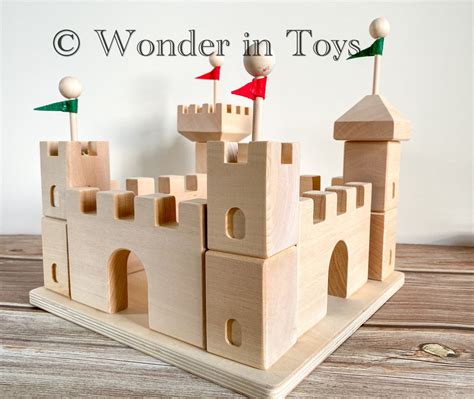 Wooden Castle Building Blocks Montessori Arabian Castle Wooden