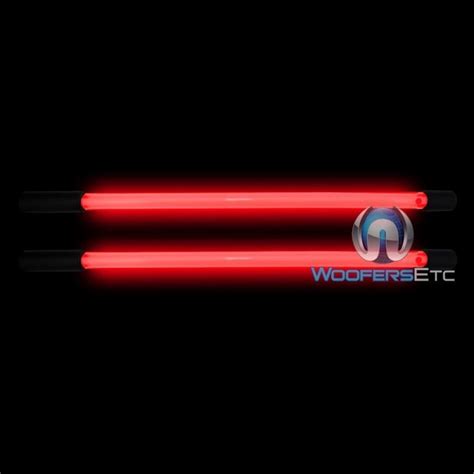 R18s Pair Of Neon Lights Fire Red 18 Straight Neon Bars