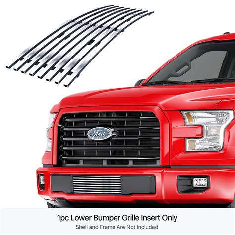 Fits 2015 2017 Ford F 150 All Model Lower Bumper Chrome Billet Grille