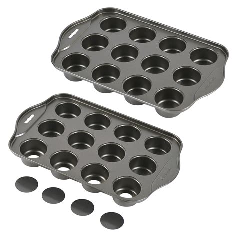 Sweet Creations Textured Nonstick Mini Muffin Cupcake Pan 24 Cup